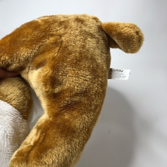 VINTAGE Kellytoy Tan White Bulldog Plush Stuffed Dog Animal Plushie Kids Stuffie - Picture 11 of 14